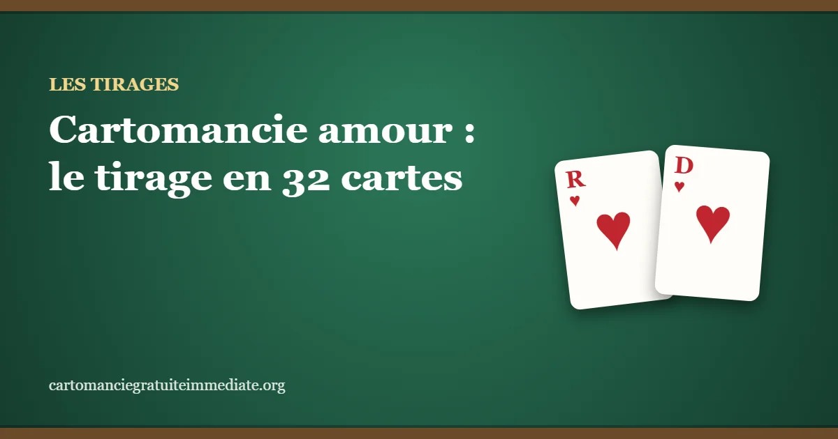 Cartomancie amour : le tirage en 32 cartes